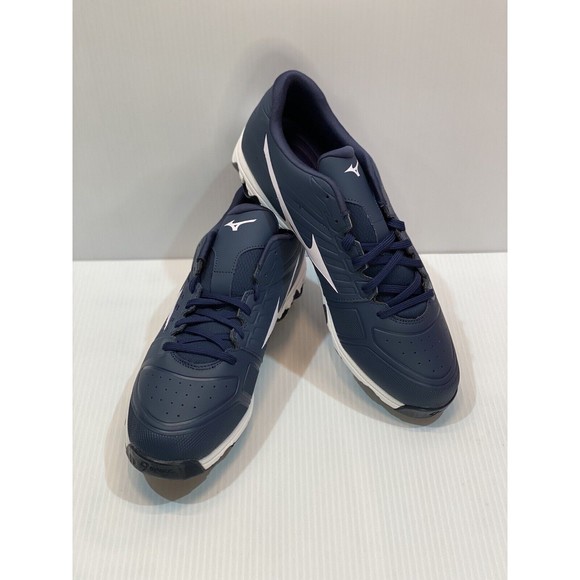 MIZUNO MENS CLEAT BASEBALL SHOE US 12 9-SPIKE AMBITION NAVY BLUE WHITE NEW NWT - Picture 4 of 6